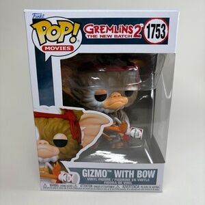 NEW Funko Pop! Movies Gremlins 2 Vinyl‎ Figure #1753 Gizmo (Rambo) with Bow